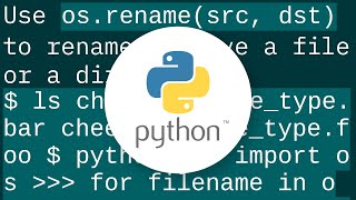Rename multiple files in a directory in Python