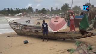 le quartier golf de mbour envahi par les eaux de mer