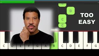 How to play Hello by Lionel Richie on Piano for Beginners