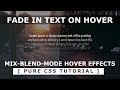 Fade In Text Hover Effect - CSS mix-blend-mode - Html5 CSS3 Hover Effects