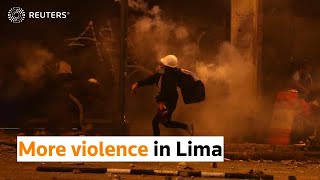 Peru's political crisis continues with violence in Lima