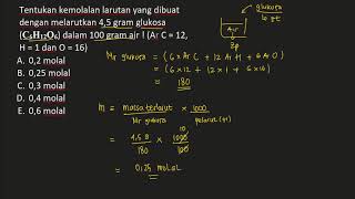 Konsep Molalitas Beserta Contoh Soal | Doovi