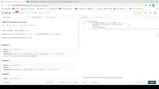 XOR Operation in an Array Solution