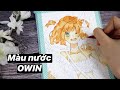 Review màu nước Owin giá rẻ | Vẽ tranh cung Cự Giải | Zodiac Watercolor Speed Paint