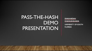 Pass-The-Hash Demo