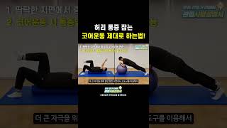 허리통증 잡는 코어운동 제대로 하는법! #shorts