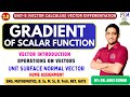 BASIC OF VECTORS | GRADIENT OF SCALAR POINT FUNCTION | GRADIENT OF SCALAR FIELD |SURFACE UNIT NORMAL