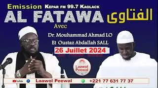 FATAWA Dr Mouhammad Ahmad LO du 26 Juillet 2024 KEPAR FM avec Oustaz Abdallah SALL