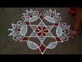 Friday special lotus kolam 5*3dots small beautiful rangoli design daily muggulu Anu'srangoli