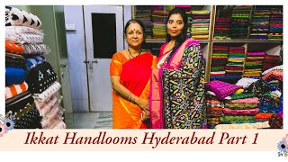 Festival shopping !  Exclusive Ikkat Handlooms Silks  Hyderabad   Part 1..