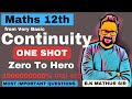 12th Continuity One Shot ##mathematics  #continuity #bkmathursir #cbse  #liveclass #mcq