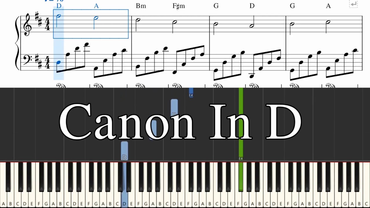 Canon In D Canon In D Tutorial Sheet Free Chords Chordify