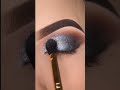 smokey gray eye makeup silver eyemakeup silver glitter eyemakeup party makeup walima bride makeup