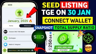 Seed Token Airdrop Listing + Snapshot On 15 January | Total Supply 1 Billion $Seed = $1 Claim Now