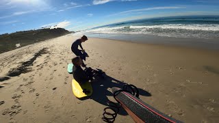 RAW POV // Bodyboarding Small Fun Waves With Lincoln And Cameron