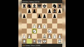 Chess at the Moscow Open Yonal, Timur (2038) - Sviridov, Valery (2573) #shorts #chess