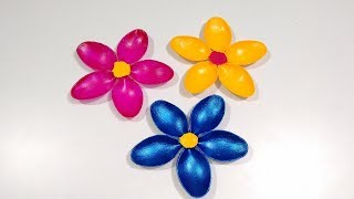 Easy Plastic Spoon Flowers Making Plastic Spoon Craft Ideas Easy