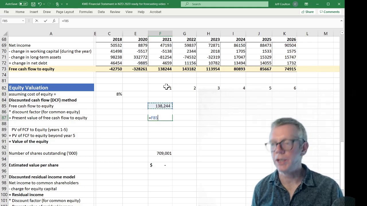 Valuation Using Excel - YouTube