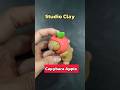 Making Capybara Apple 🍎 with clayart #capybara #clay #shorts