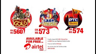 PTC Punjabi Gold, PTC Music and PTC Simran Available on Airtel DTH