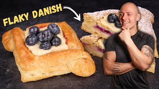 How to Make Blueberry Danishes with Handmade Laminated Dough