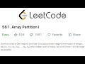 LeetCode Array Partition I Solution Explained - Java