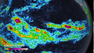 IMERG Accumulated Precipitation of Three Hurricanes Threatening Hawaii