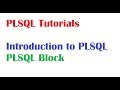 PLSQL Tutorials for Beginners  Introduction  To PLSQL