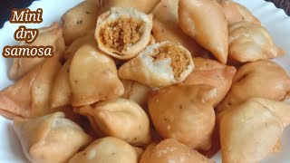 मिनी फरसाण समोसा l जो महीने भर खराब ना हो l Mini farsan samosa. Mini dry samosa. snacks recipe.