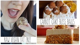 RAW VEGAN || FAT FREE || CARROT CAKE BLISS BALLS