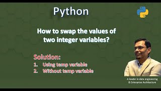 Swap two integer variable using temp variable | without using team variable | Python Tutorial