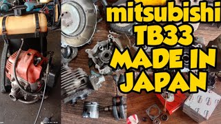 tutorial pemasangan BLOCK KIT/CRAN SHAFT/OIL SEHL/BALL BEARING/ MITSUBISHI TB33 #mesin rumput