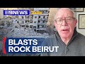 Strikes pound Beirut as Israel targets Hezbollah-linked banks | 9 News Australia