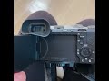 sony α7cⅡ（α7c2 ilce 7cm2）でsmallrigのファインダーアイカップを付けたところ。