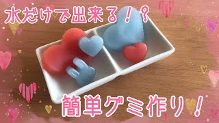 【Valentine2021】水だけで出来る！？簡単グミ作り！【Seria】