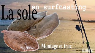 La pêche de la Sole en surfcasting.تعلم طريقة صيد سمك الصول او سمك موسى  بالسورفكاستين