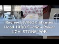 Review LIVINOX Slanted Hood 1400 Suction Power LCH-STONE-90BL With Recycle System Built-In Gas Hob