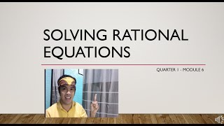 Solving Rational Equations