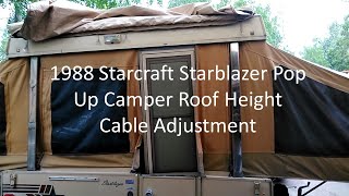 StarCraft Pop Up Camper Roof Height Cable Adjustment