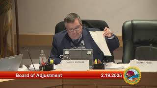 2.19.2025 Board of Adjustment