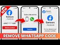 How to Remove Whatsapp Code in Facebook | How to Remove Number from Facebook Without Whatsapp Codev