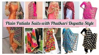 plain suit के साथ फुलकारी Dupatta कैसे Style करें | Plain suit with Phulkari Dupatta Ideas