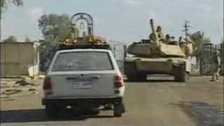 USA army in IRAQ destroy a civil car