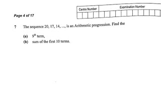 ARITHMETIC SEQUENCE - MATHEMATICS