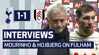 INTERVIEWS | Mourinho and Hojbjerg on Fulham Draw