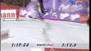 Isolde Kostner wins super-G (Cortina 1997)