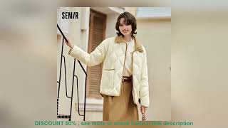 Semir Down Jacket Women Medium Length Light Weight Corduroy Collar 202