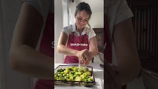 SMASHED Brussels Sprouts recipe #recipe #cookingchannel #cooking #plantbased #vegetables #recipes