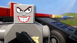 THE GREAT TRAIN HEIST! - Brick Rigs Multiplayer Gameplay - Lego Cops and Robbers