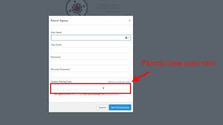Generating Pairing Codes and Creating a Parent Account